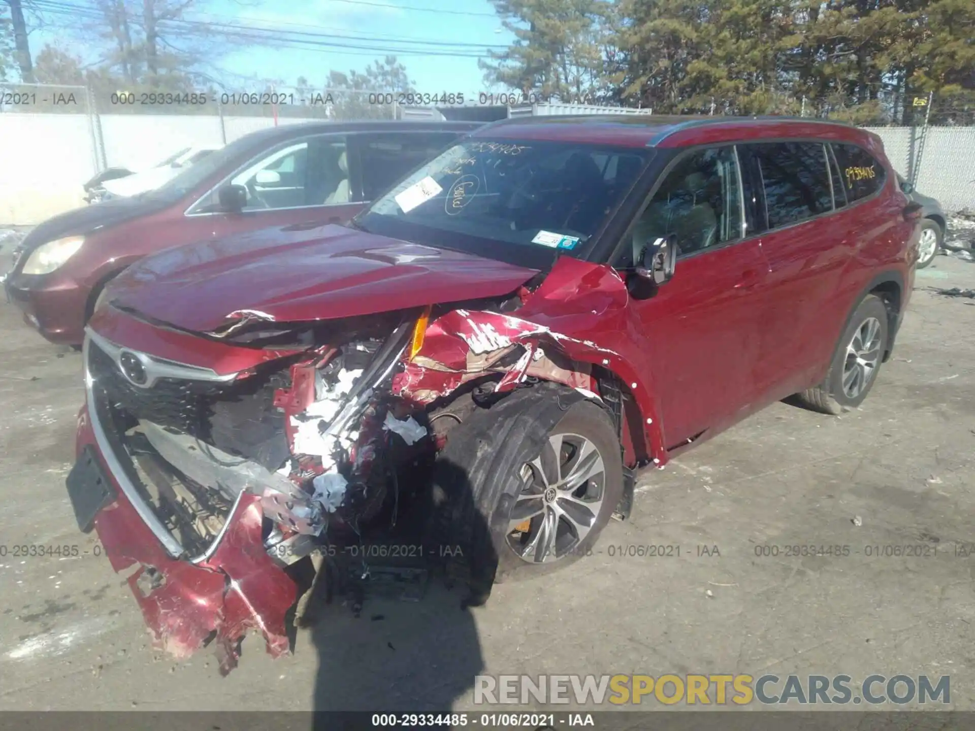 2 Photograph of a damaged car 5TDGZRBH3LS509416 TOYOTA HIGHLANDER 2020