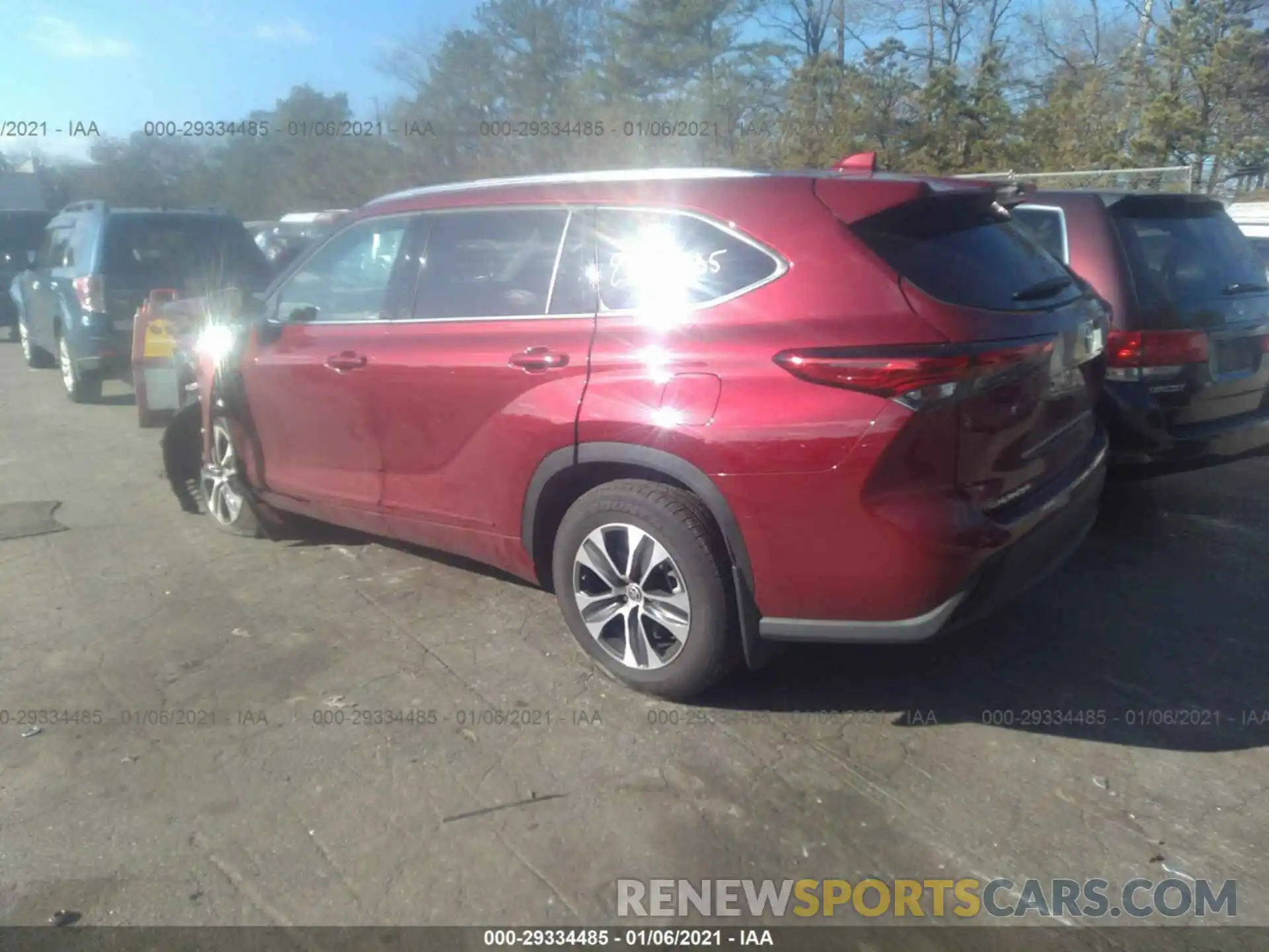 3 Photograph of a damaged car 5TDGZRBH3LS509416 TOYOTA HIGHLANDER 2020