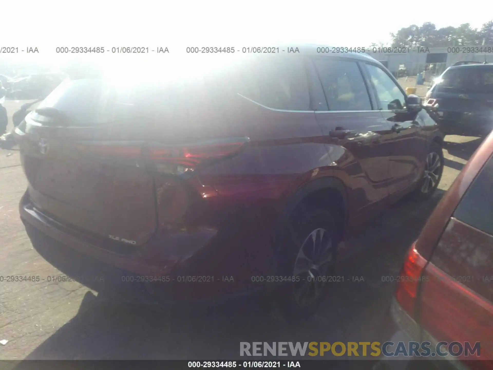 4 Photograph of a damaged car 5TDGZRBH3LS509416 TOYOTA HIGHLANDER 2020