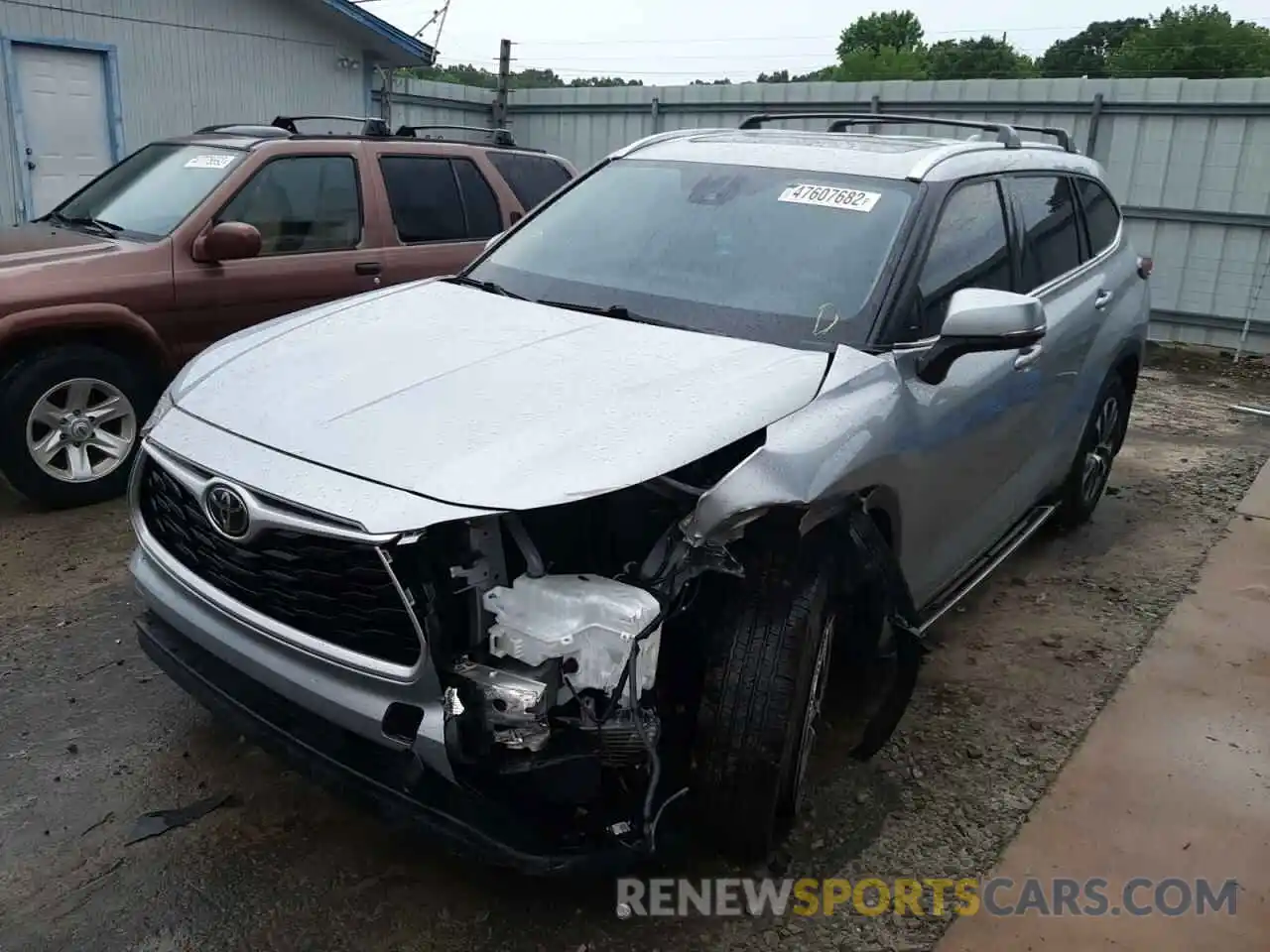 2 Photograph of a damaged car 5TDGZRBH3LS521811 TOYOTA HIGHLANDER 2020