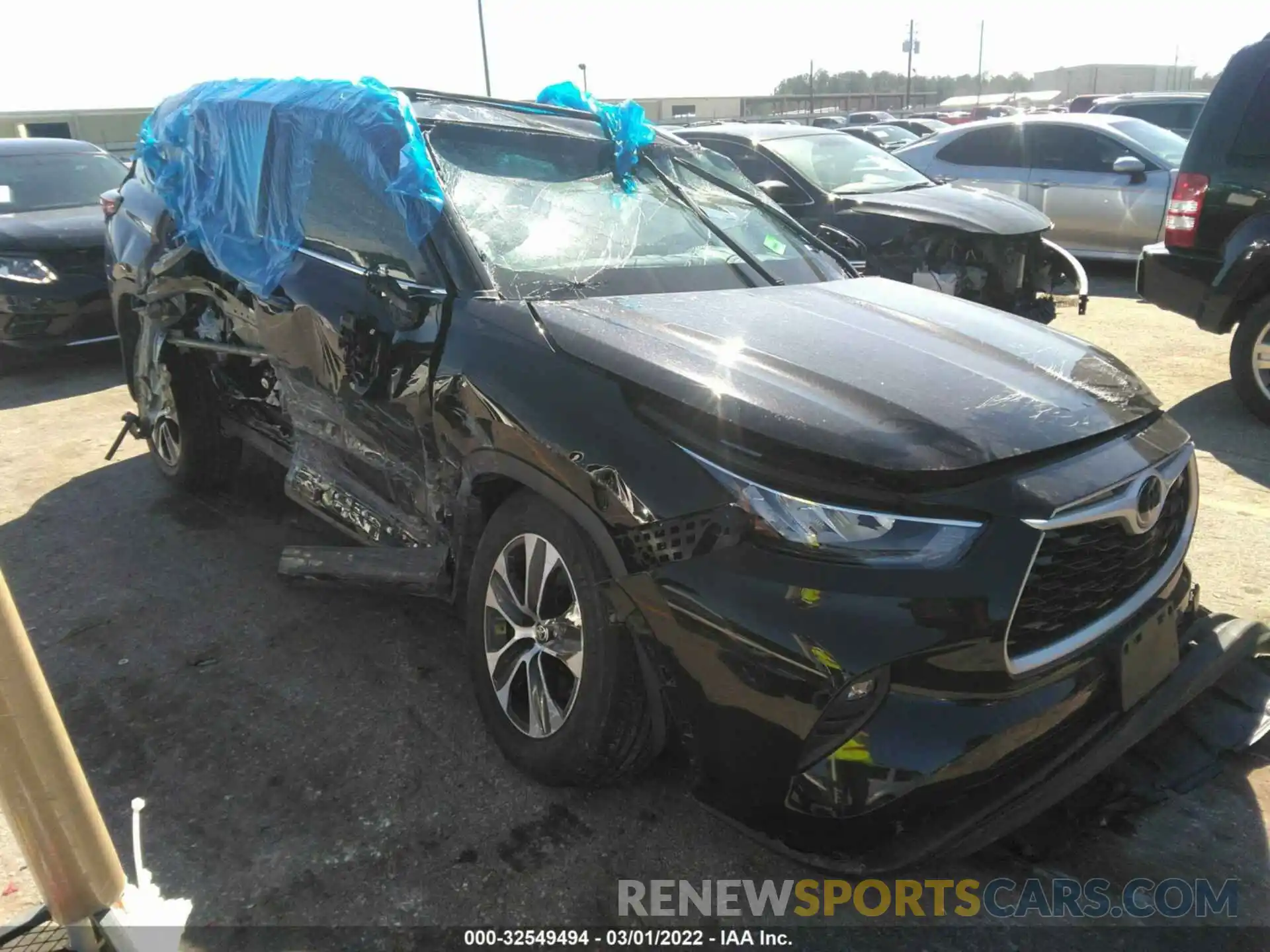 1 Photograph of a damaged car 5TDGZRBH4LS000936 TOYOTA HIGHLANDER 2020