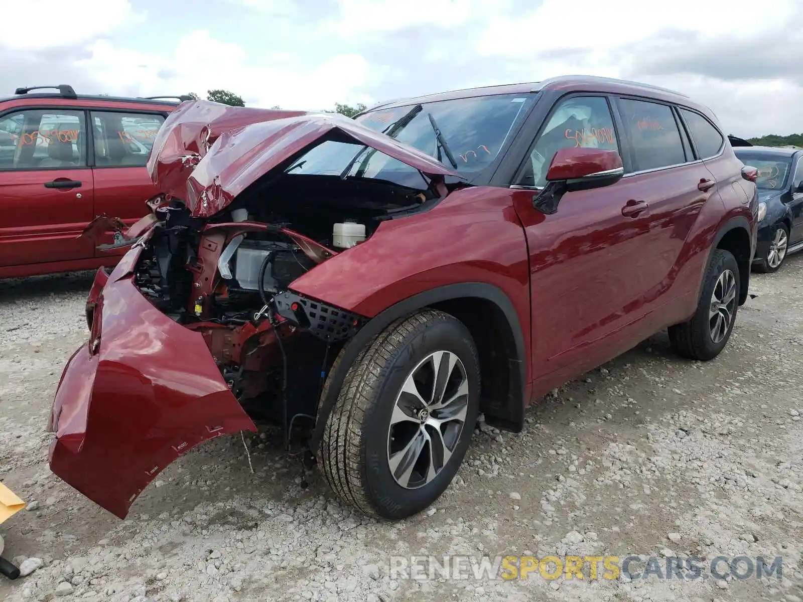 2 Photograph of a damaged car 5TDGZRBH4LS003321 TOYOTA HIGHLANDER 2020