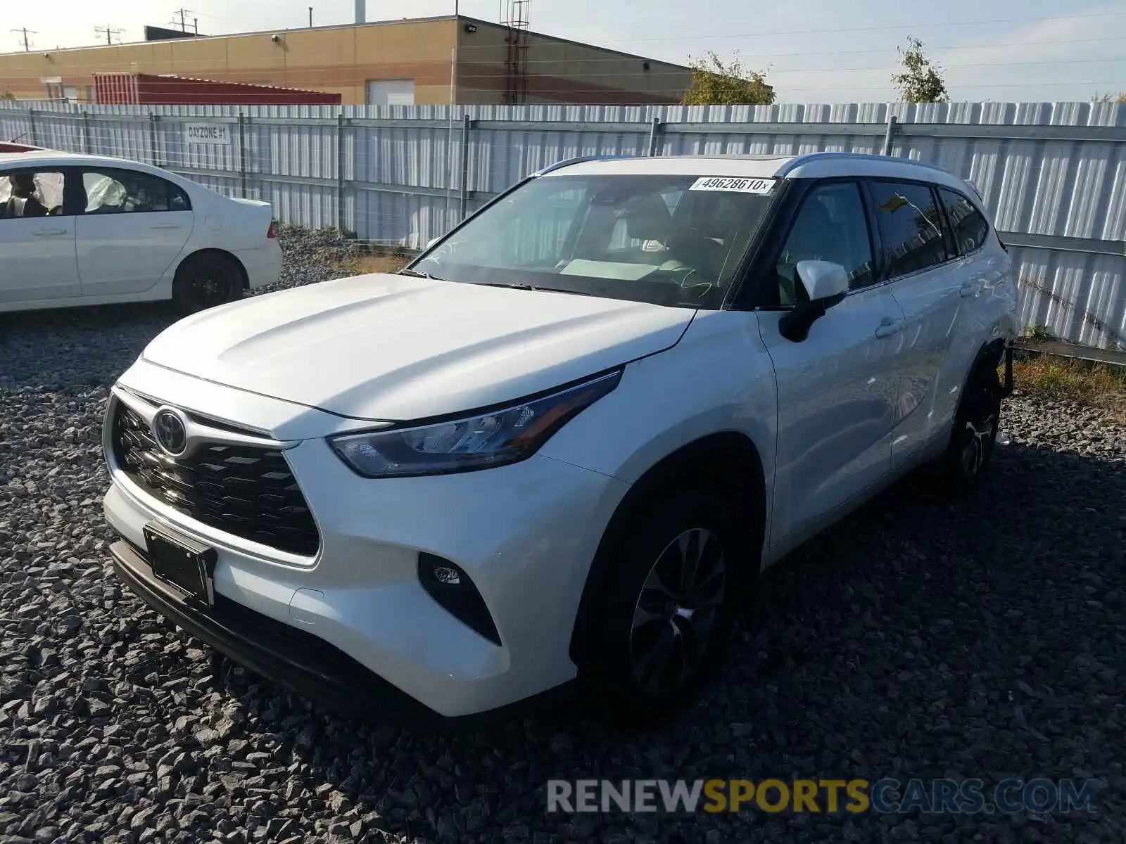 2 Photograph of a damaged car 5TDGZRBH4LS003576 TOYOTA HIGHLANDER 2020