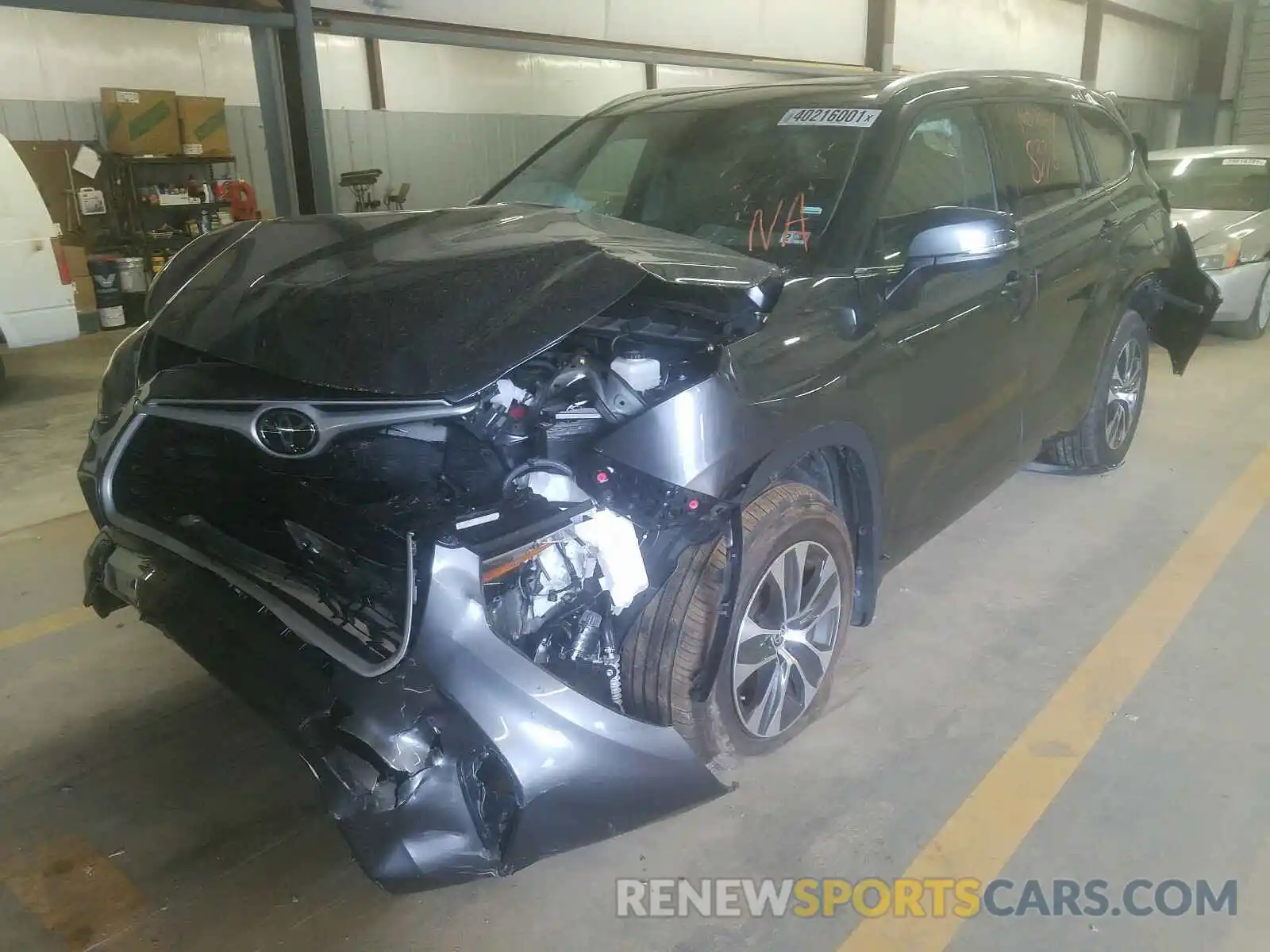 2 Фотография поврежденного автомобиля 5TDGZRBH4LS010740 TOYOTA HIGHLANDER 2020