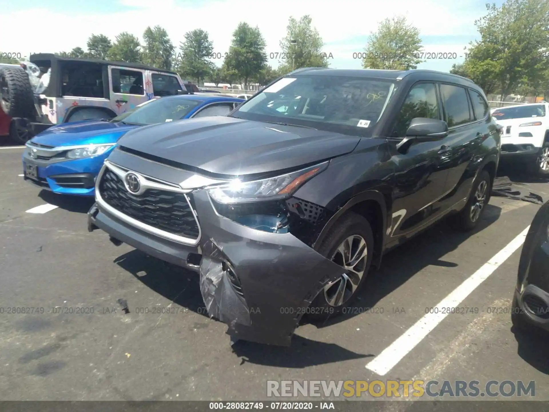 2 Photograph of a damaged car 5TDGZRBH4LS020135 TOYOTA HIGHLANDER 2020