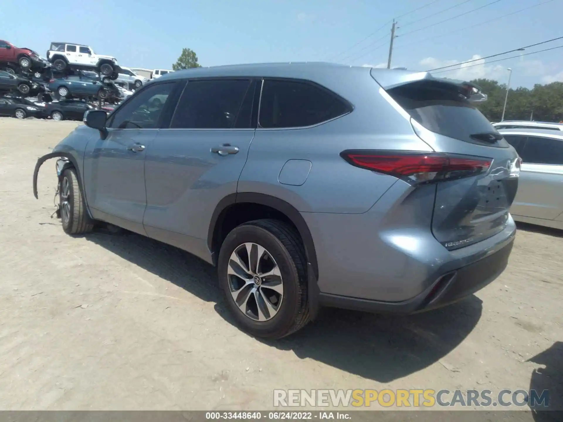 3 Photograph of a damaged car 5TDGZRBH4LS040496 TOYOTA HIGHLANDER 2020