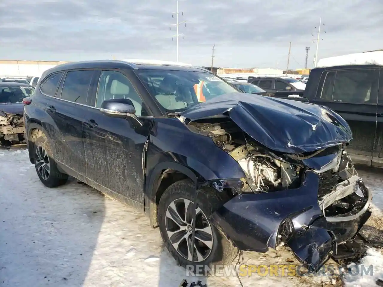 1 Photograph of a damaged car 5TDGZRBH4LS045553 TOYOTA HIGHLANDER 2020