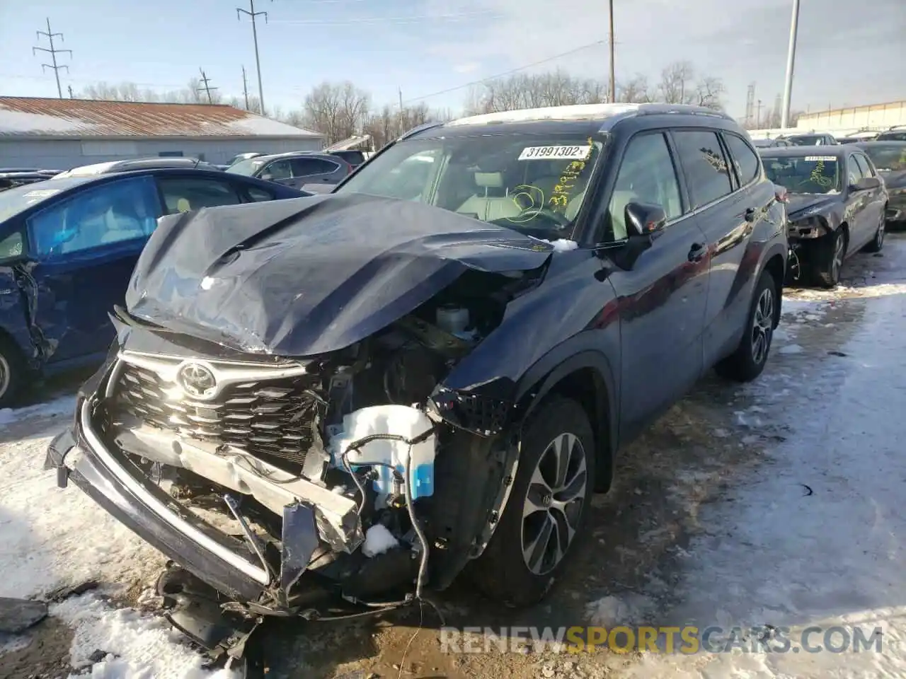 2 Photograph of a damaged car 5TDGZRBH4LS045553 TOYOTA HIGHLANDER 2020