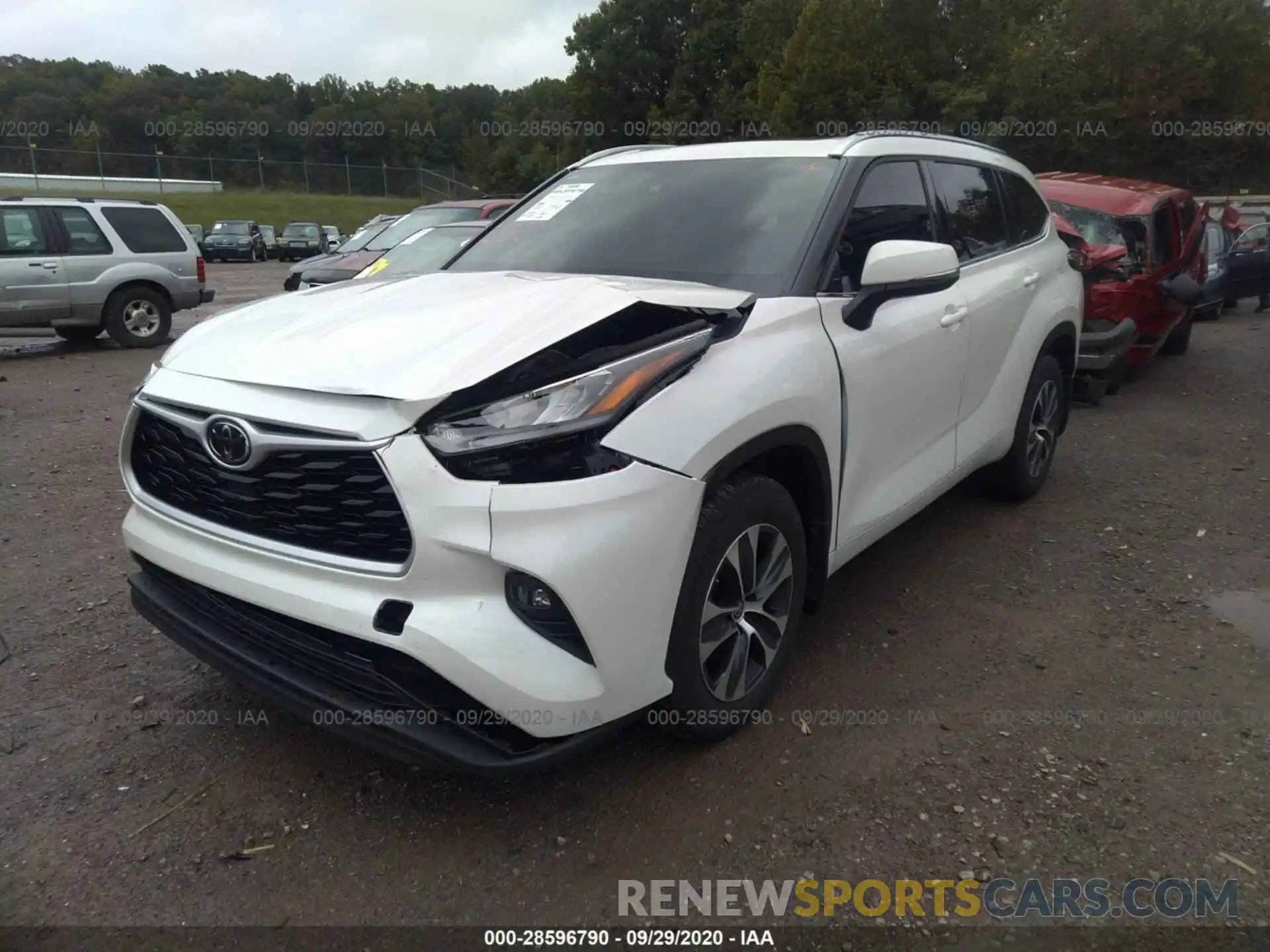 2 Photograph of a damaged car 5TDGZRBH4LS502619 TOYOTA HIGHLANDER 2020