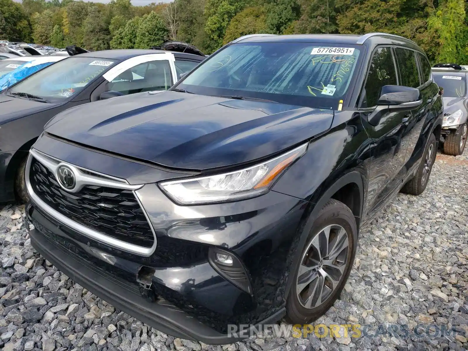 2 Photograph of a damaged car 5TDGZRBH4LS503754 TOYOTA HIGHLANDER 2020