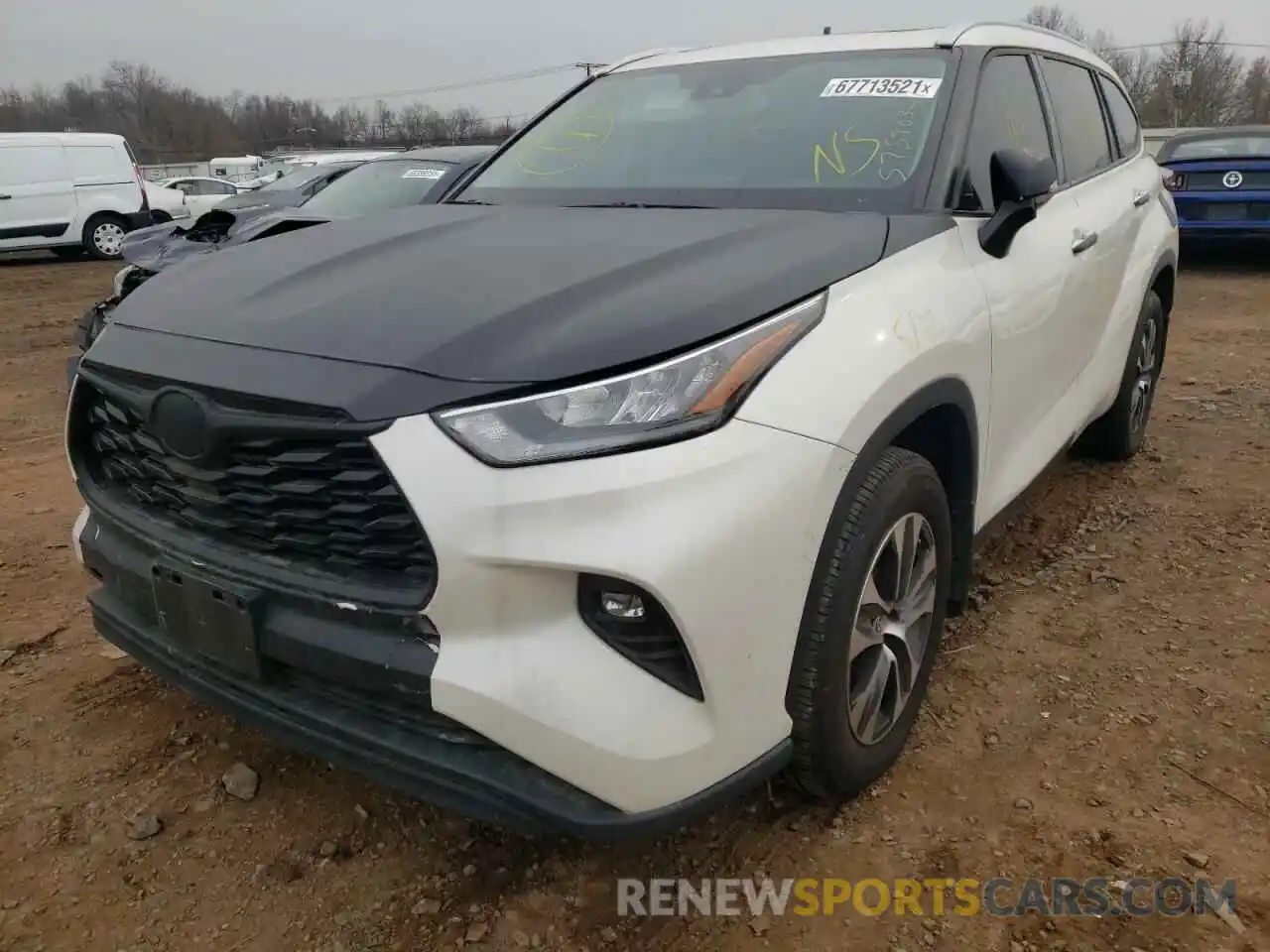 2 Photograph of a damaged car 5TDGZRBH4LS506590 TOYOTA HIGHLANDER 2020