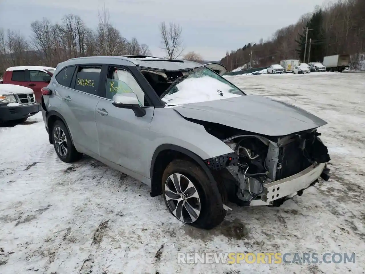 1 Photograph of a damaged car 5TDGZRBH4LS508789 TOYOTA HIGHLANDER 2020