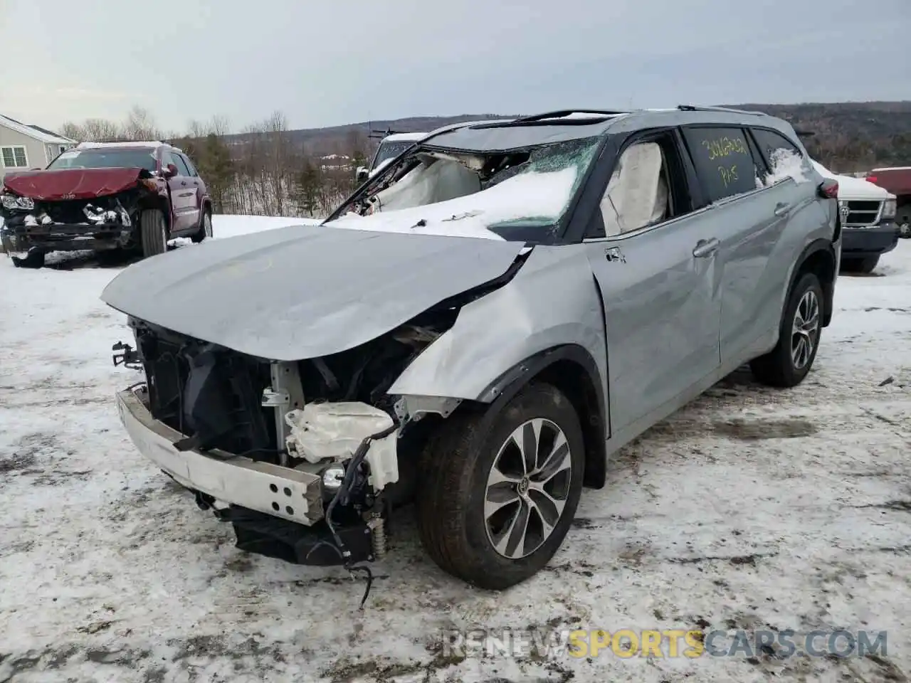 2 Фотография поврежденного автомобиля 5TDGZRBH4LS508789 TOYOTA HIGHLANDER 2020