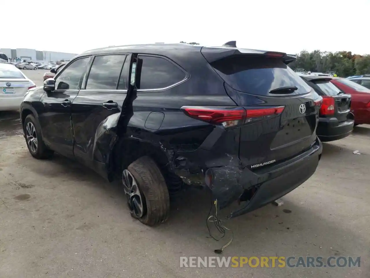 3 Photograph of a damaged car 5TDGZRBH4LS509182 TOYOTA HIGHLANDER 2020