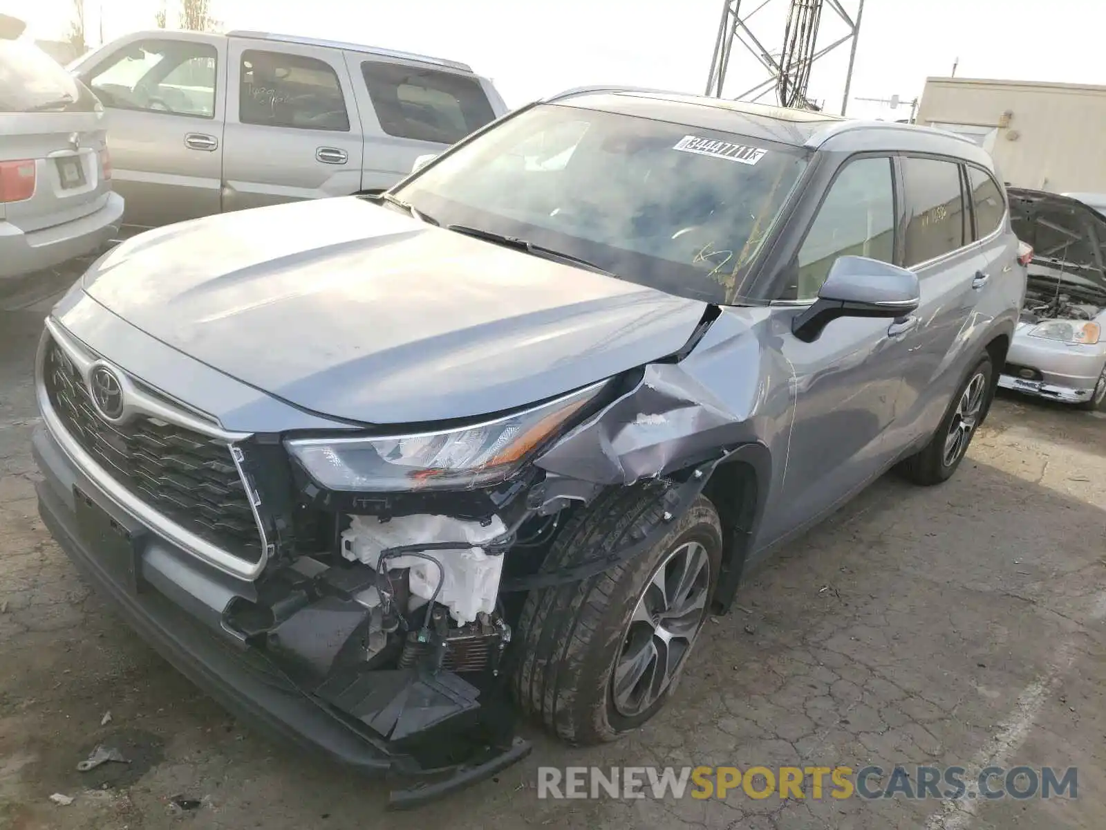 2 Photograph of a damaged car 5TDGZRBH5LS010973 TOYOTA HIGHLANDER 2020