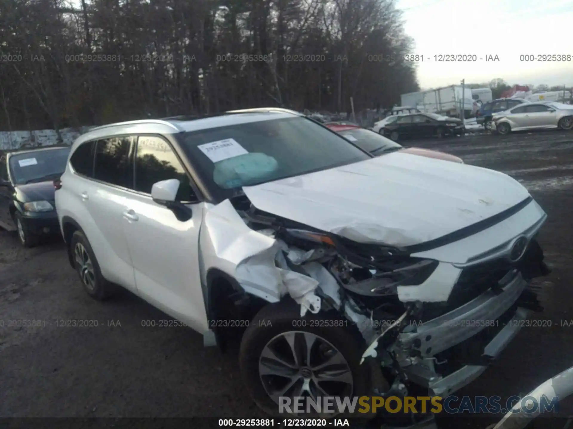 1 Photograph of a damaged car 5TDGZRBH5LS025067 TOYOTA HIGHLANDER 2020