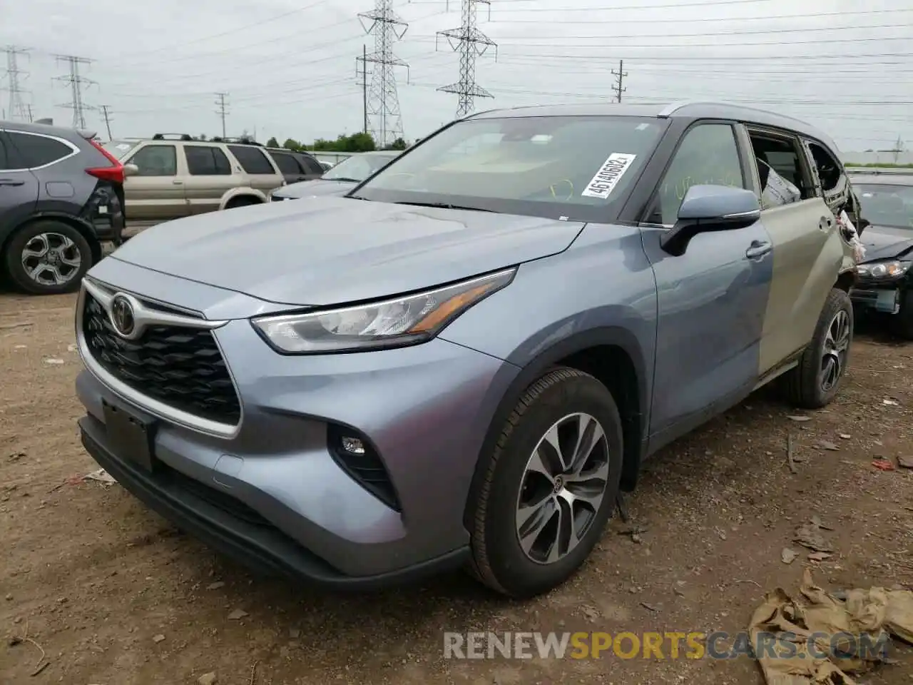 2 Photograph of a damaged car 5TDGZRBH5LS040667 TOYOTA HIGHLANDER 2020