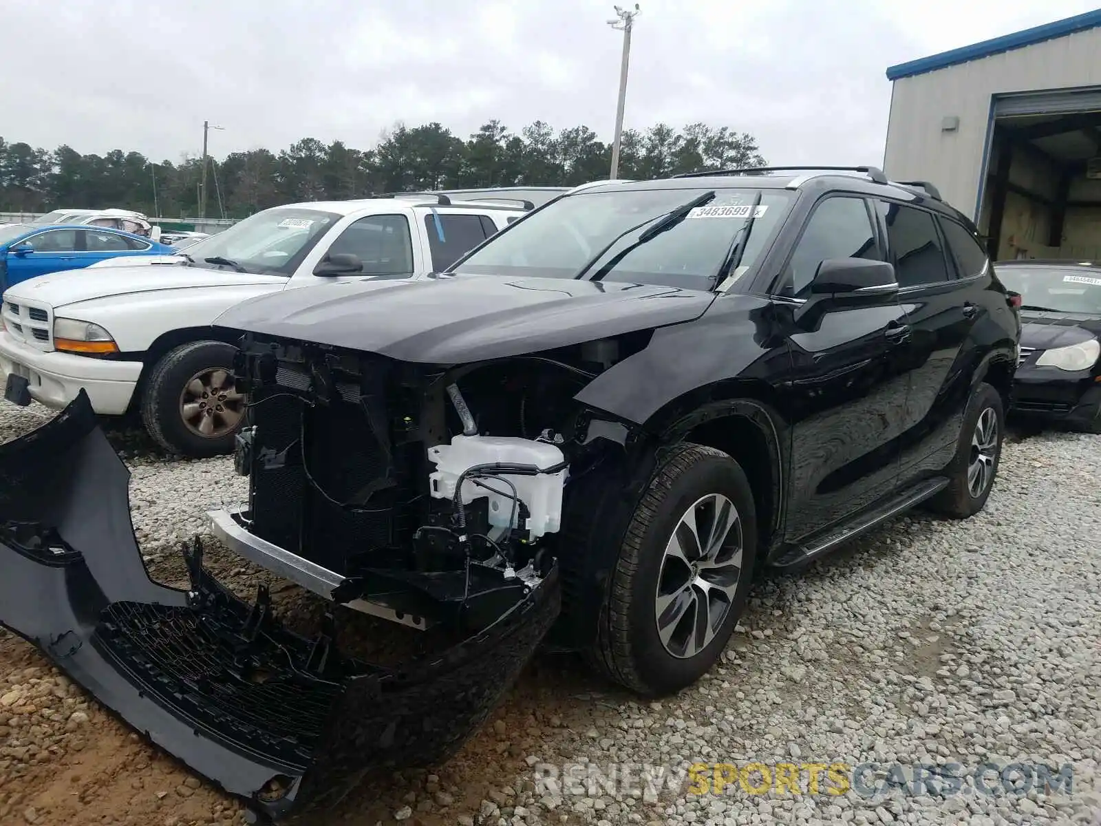 2 Photograph of a damaged car 5TDGZRBH5LS045691 TOYOTA HIGHLANDER 2020