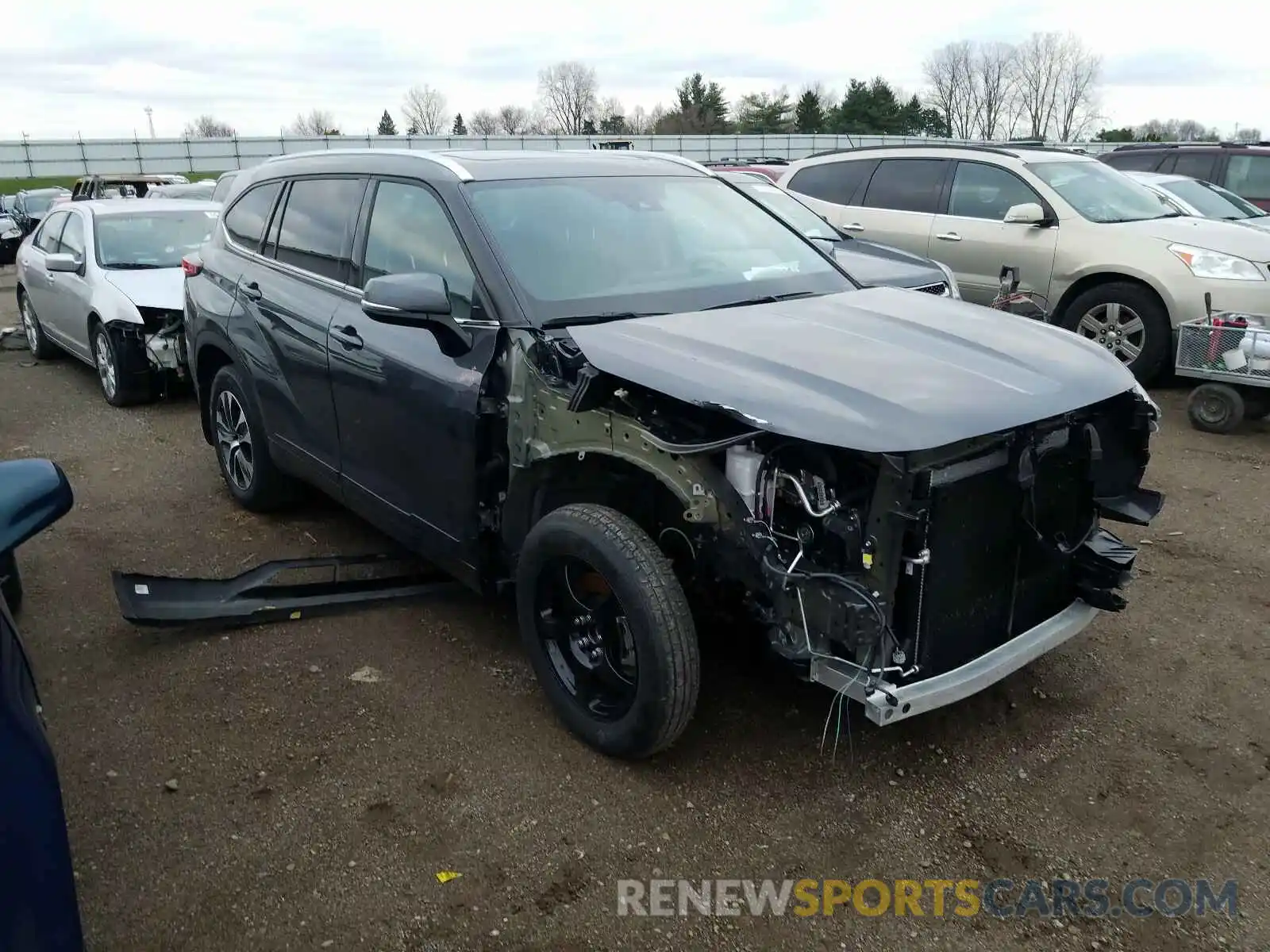 1 Photograph of a damaged car 5TDGZRBH5LS507988 TOYOTA HIGHLANDER 2020