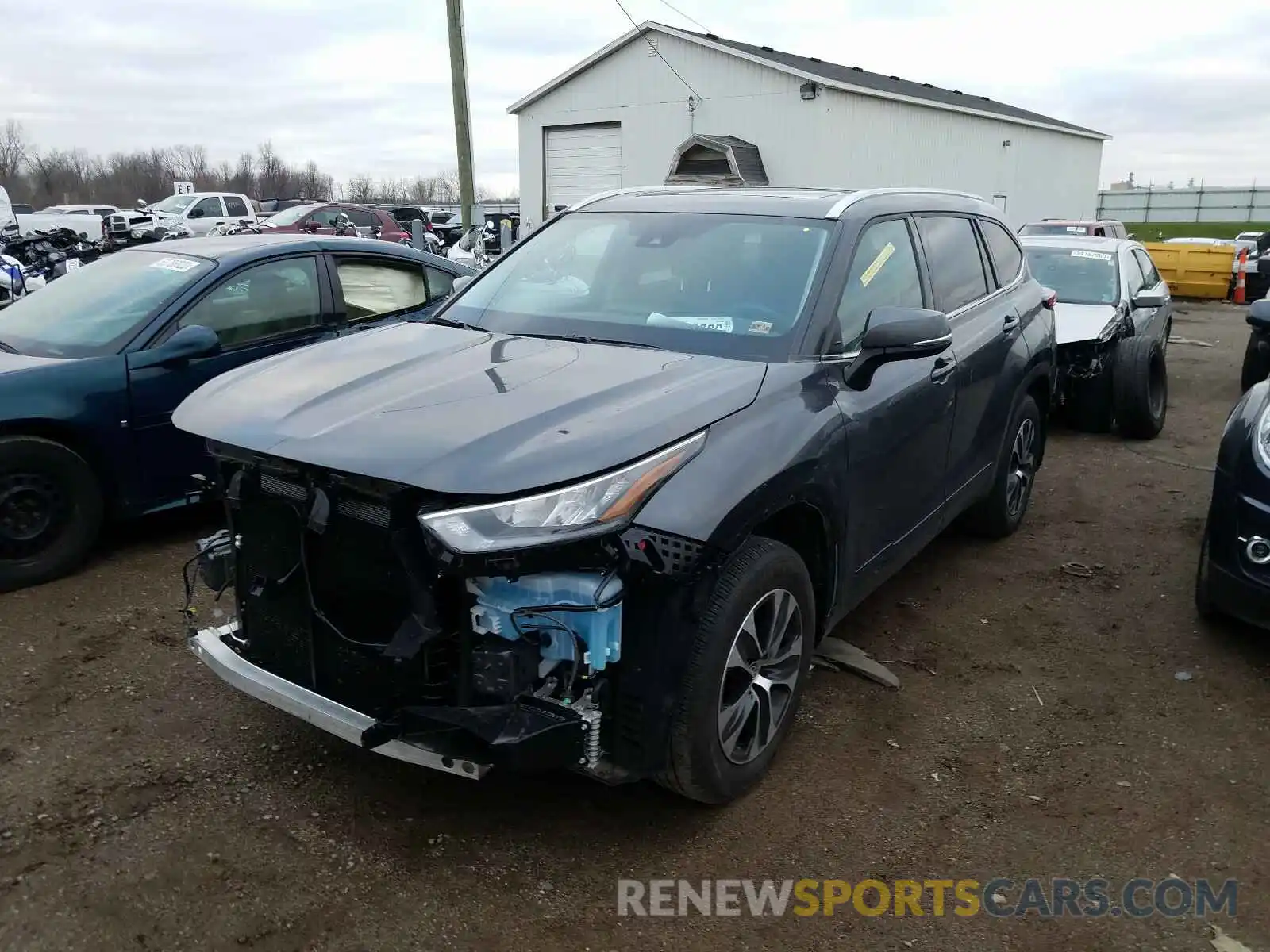 2 Photograph of a damaged car 5TDGZRBH5LS507988 TOYOTA HIGHLANDER 2020