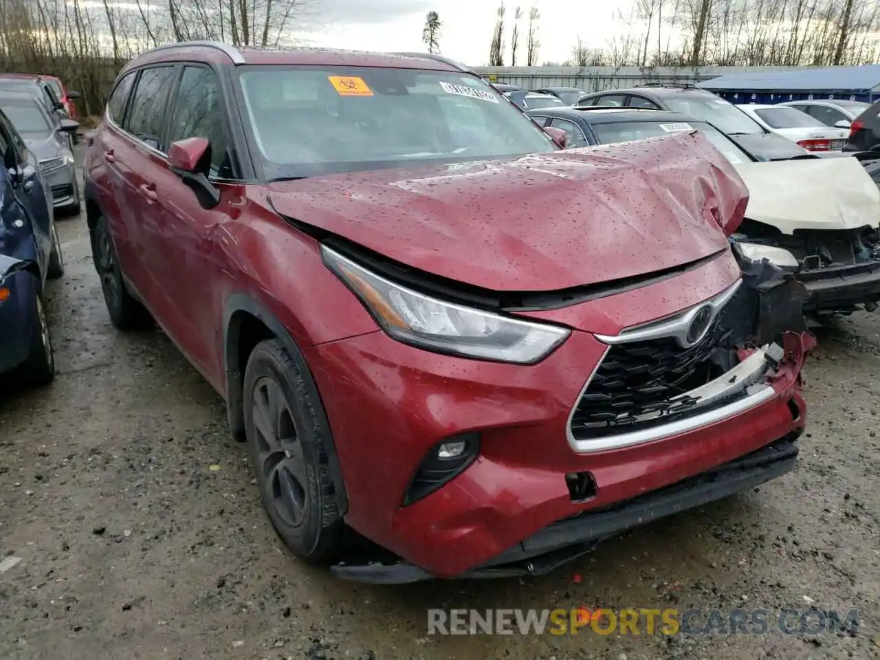 1 Photograph of a damaged car 5TDGZRBH5LS509479 TOYOTA HIGHLANDER 2020