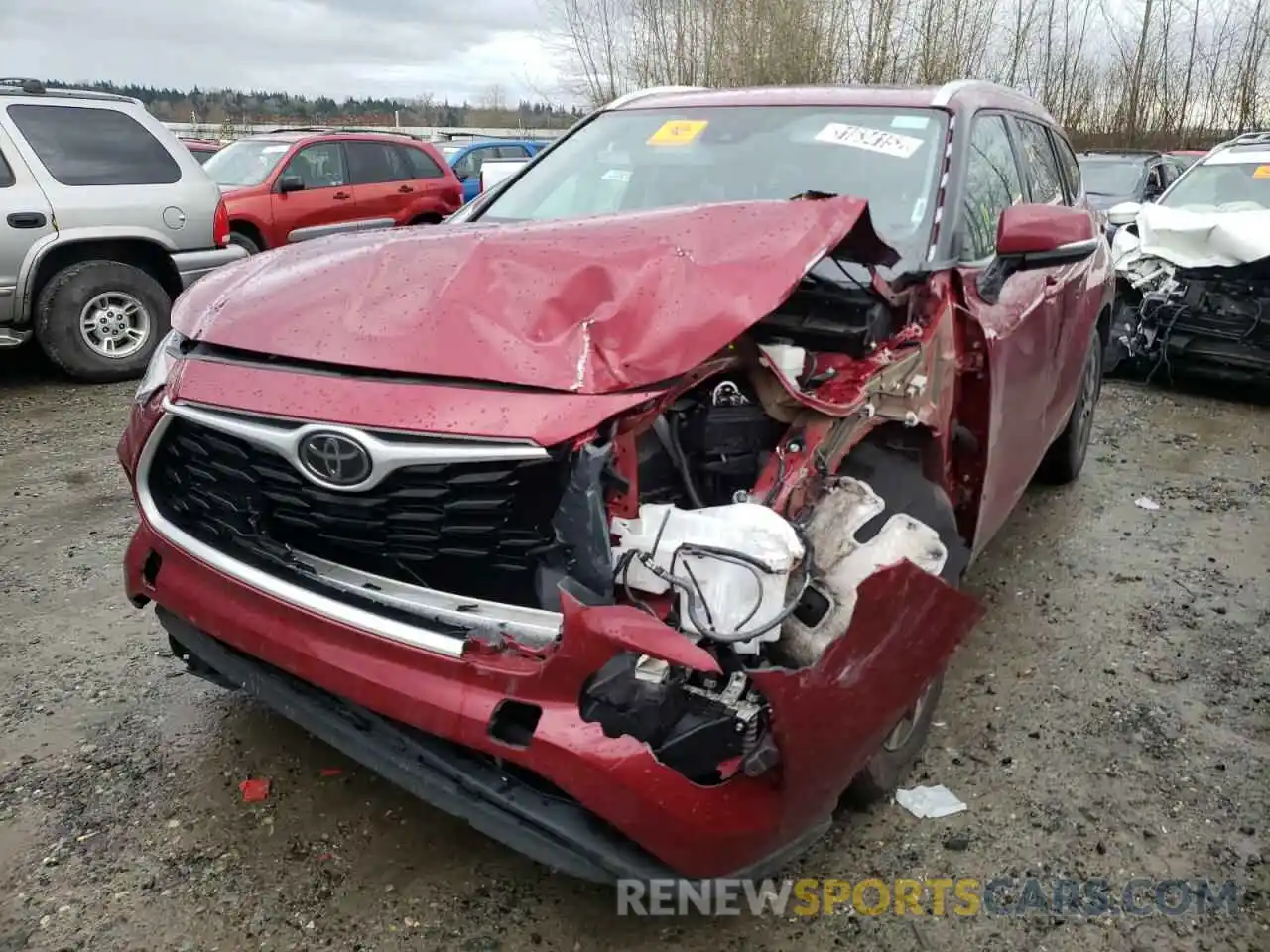 2 Photograph of a damaged car 5TDGZRBH5LS509479 TOYOTA HIGHLANDER 2020