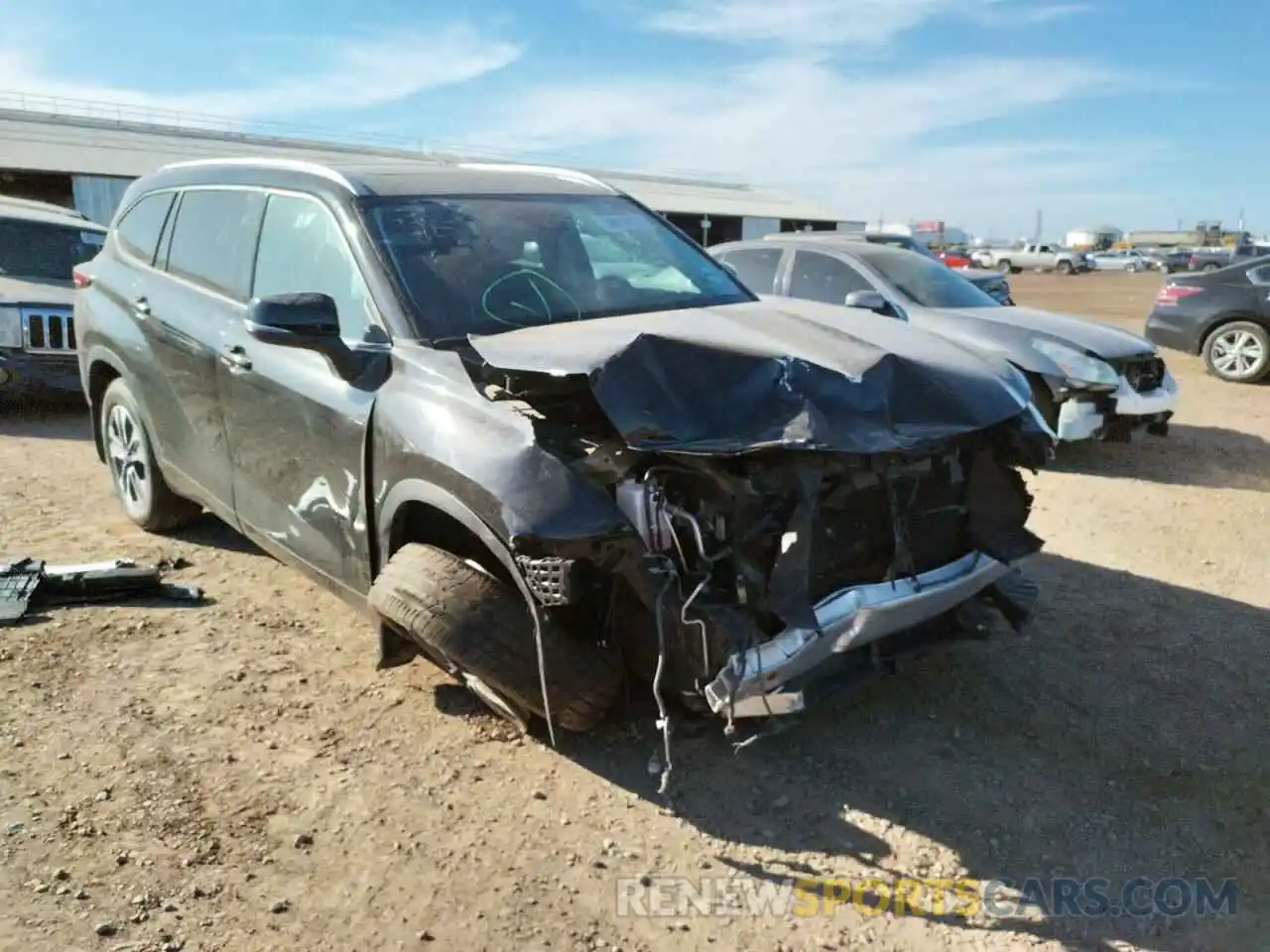 1 Photograph of a damaged car 5TDGZRBH5LS512382 TOYOTA HIGHLANDER 2020