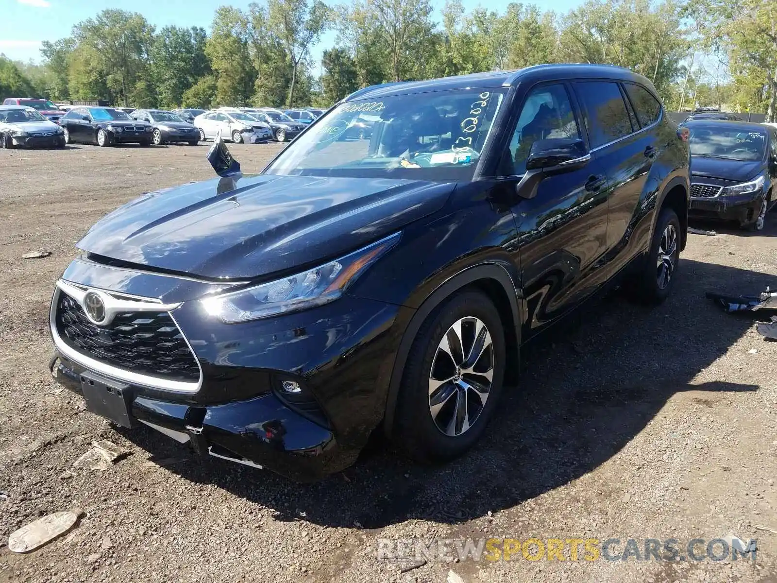 2 Photograph of a damaged car 5TDGZRBH5LS513421 TOYOTA HIGHLANDER 2020