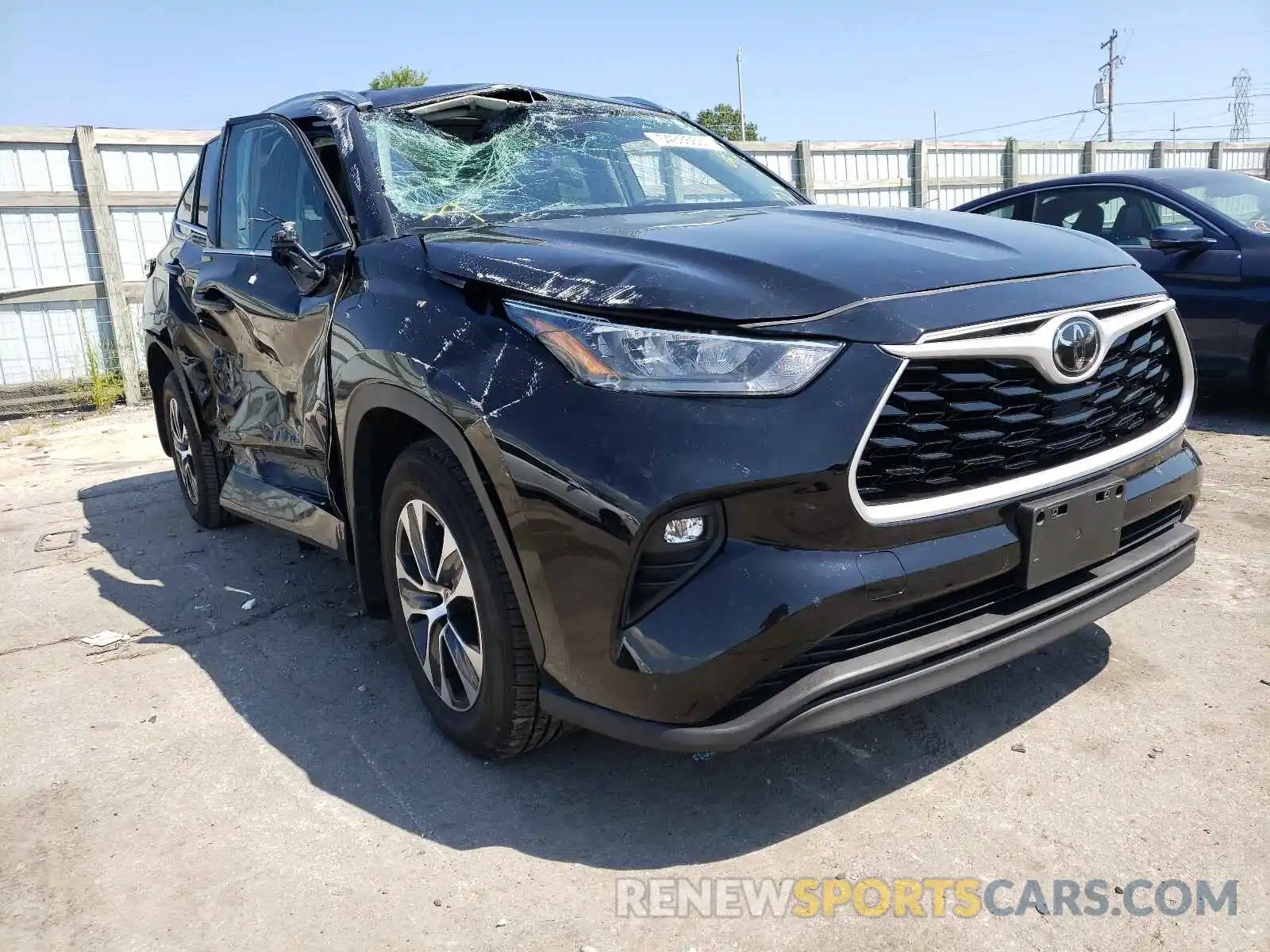 1 Photograph of a damaged car 5TDGZRBH5LS513483 TOYOTA HIGHLANDER 2020