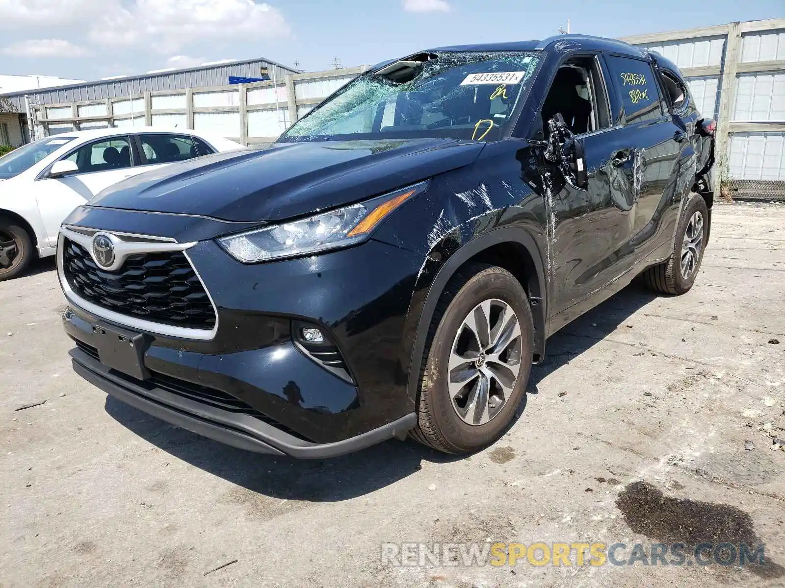 2 Photograph of a damaged car 5TDGZRBH5LS513483 TOYOTA HIGHLANDER 2020