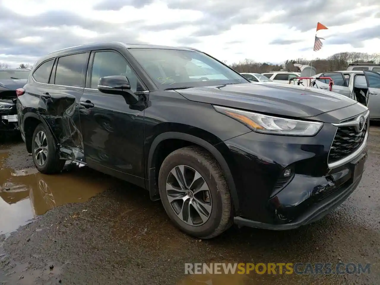 1 Photograph of a damaged car 5TDGZRBH5LS515590 TOYOTA HIGHLANDER 2020