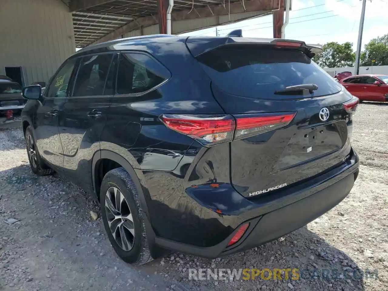 3 Photograph of a damaged car 5TDGZRBH6LS007273 TOYOTA HIGHLANDER 2020