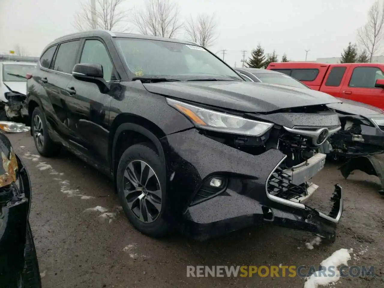 1 Photograph of a damaged car 5TDGZRBH6LS017026 TOYOTA HIGHLANDER 2020