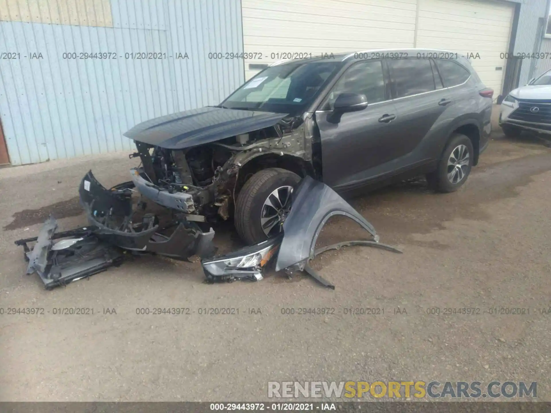 2 Фотография поврежденного автомобиля 5TDGZRBH6LS017639 TOYOTA HIGHLANDER 2020