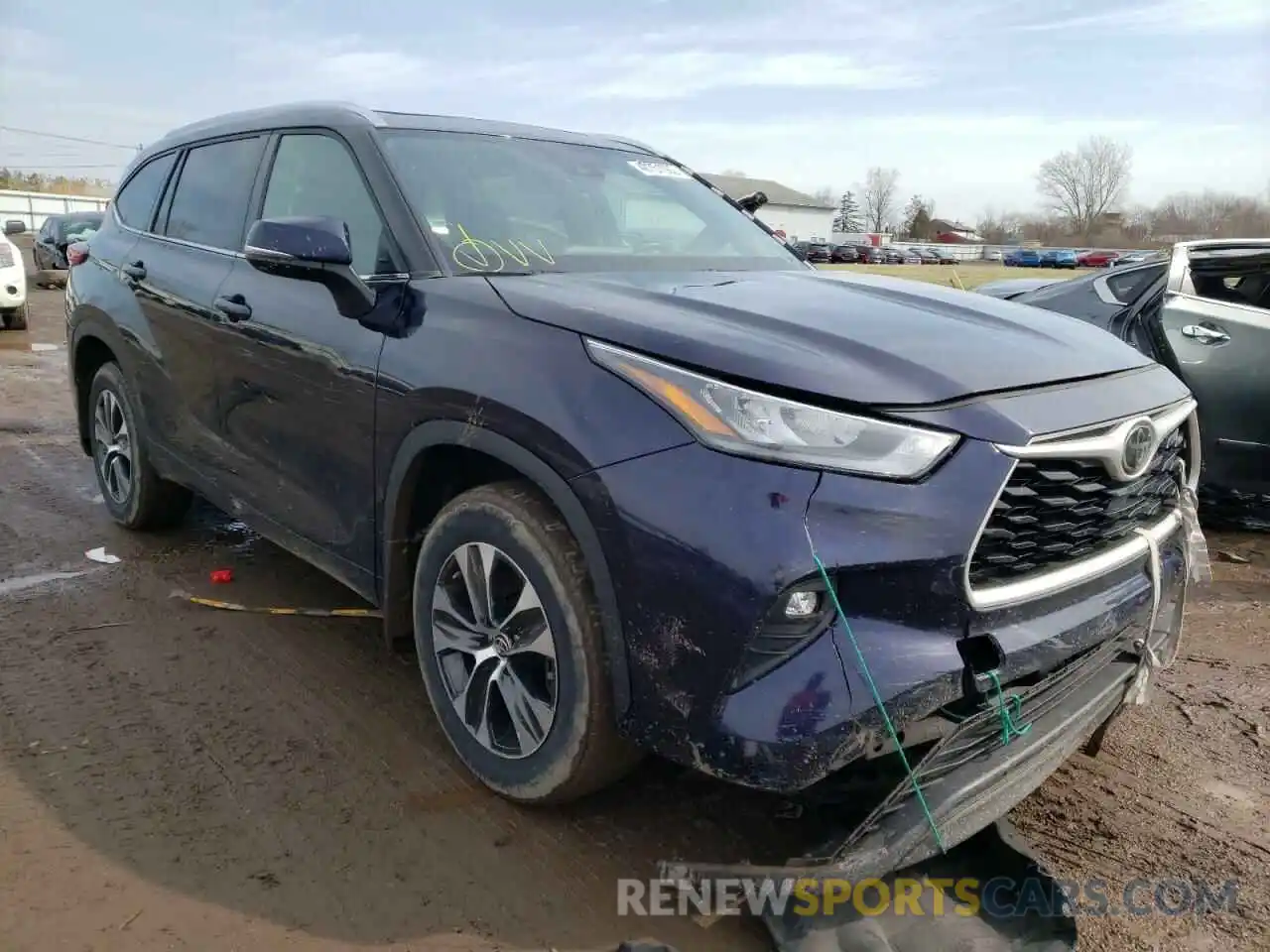 1 Photograph of a damaged car 5TDGZRBH6LS017706 TOYOTA HIGHLANDER 2020