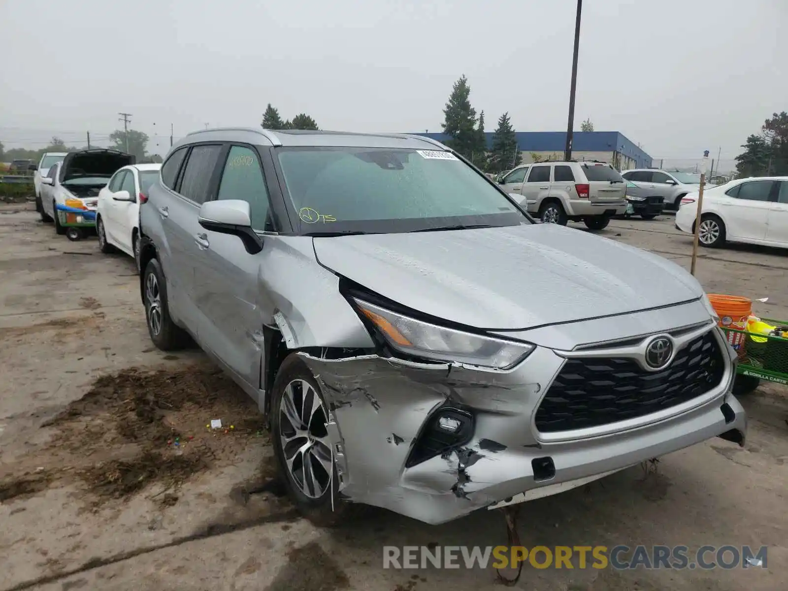 1 Photograph of a damaged car 5TDGZRBH6LS021061 TOYOTA HIGHLANDER 2020