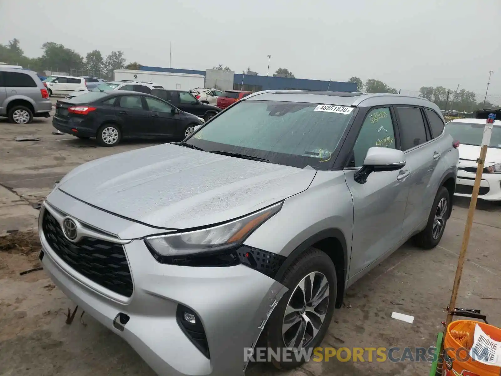 2 Photograph of a damaged car 5TDGZRBH6LS021061 TOYOTA HIGHLANDER 2020