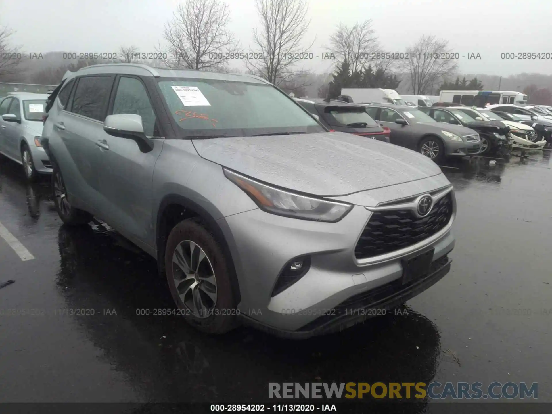 1 Photograph of a damaged car 5TDGZRBH6LS023764 TOYOTA HIGHLANDER 2020