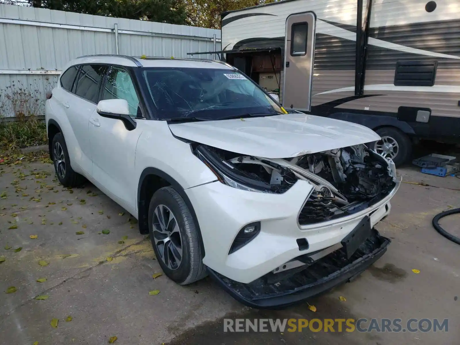 1 Photograph of a damaged car 5TDGZRBH6LS501083 TOYOTA HIGHLANDER 2020