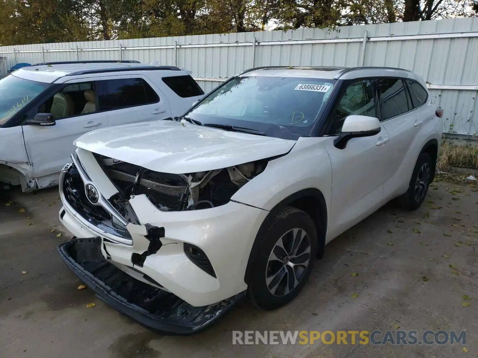 2 Photograph of a damaged car 5TDGZRBH6LS501083 TOYOTA HIGHLANDER 2020