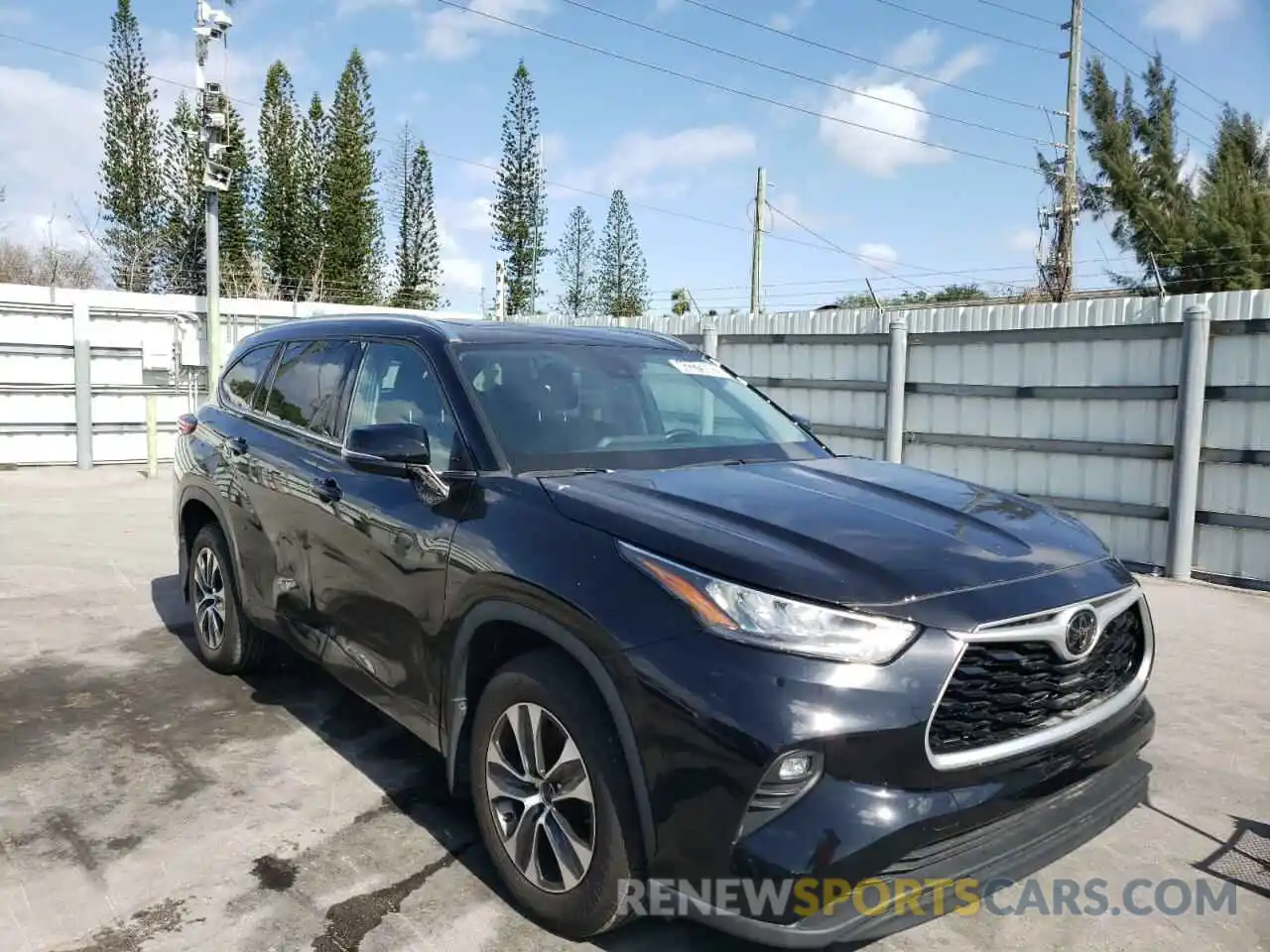 1 Photograph of a damaged car 5TDGZRBH6LS508180 TOYOTA HIGHLANDER 2020