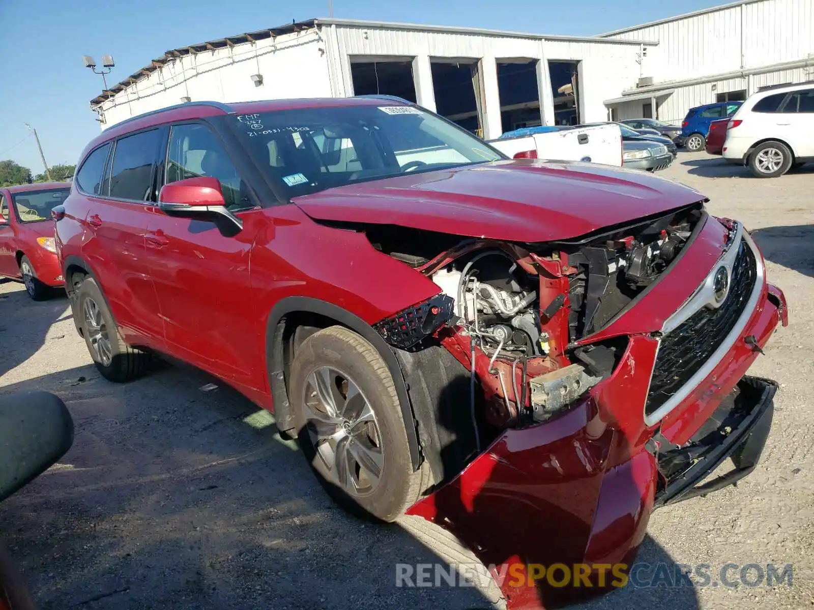 1 Photograph of a damaged car 5TDGZRBH6LS508695 TOYOTA HIGHLANDER 2020