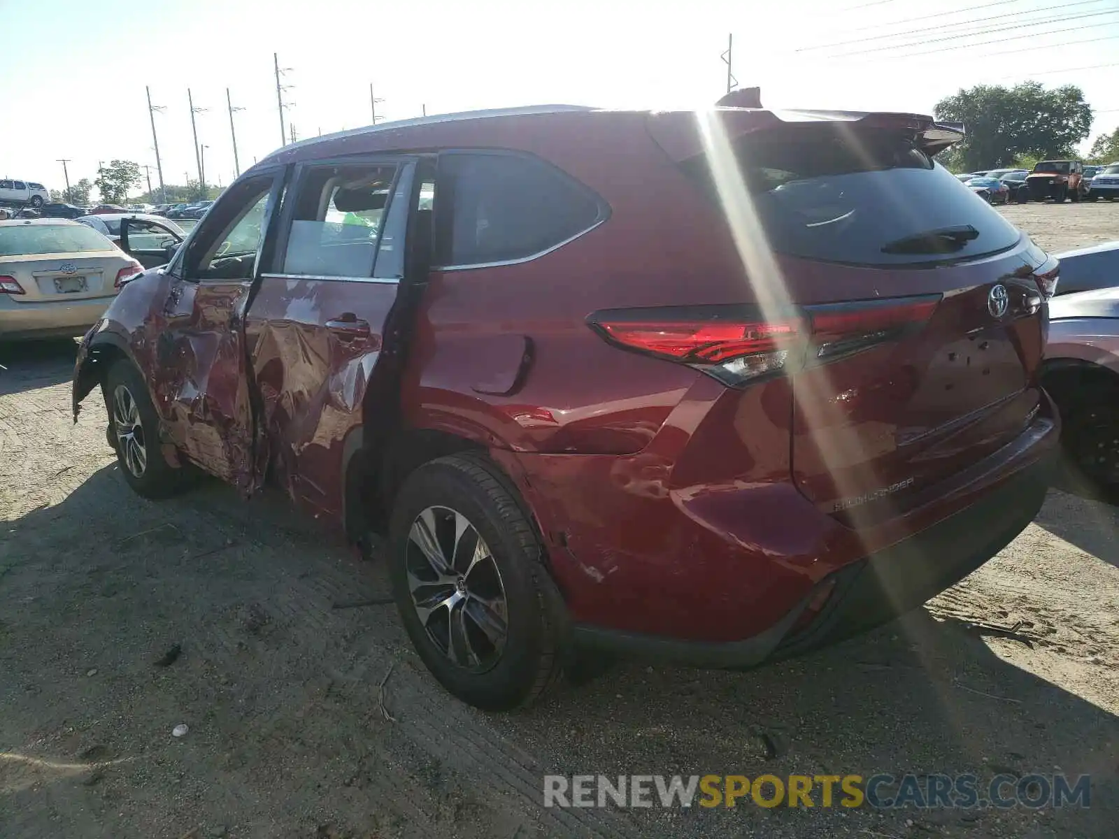 3 Photograph of a damaged car 5TDGZRBH6LS508695 TOYOTA HIGHLANDER 2020