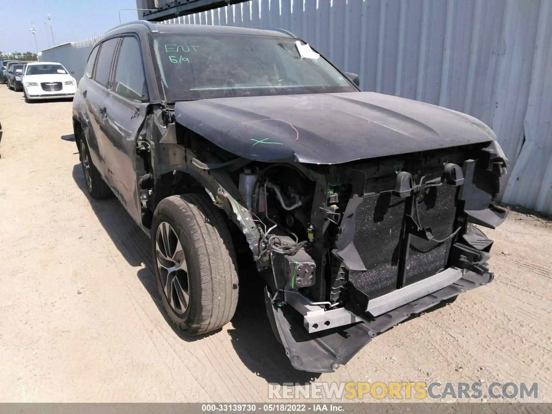 1 Photograph of a damaged car 5TDGZRBH6LS509250 TOYOTA HIGHLANDER 2020