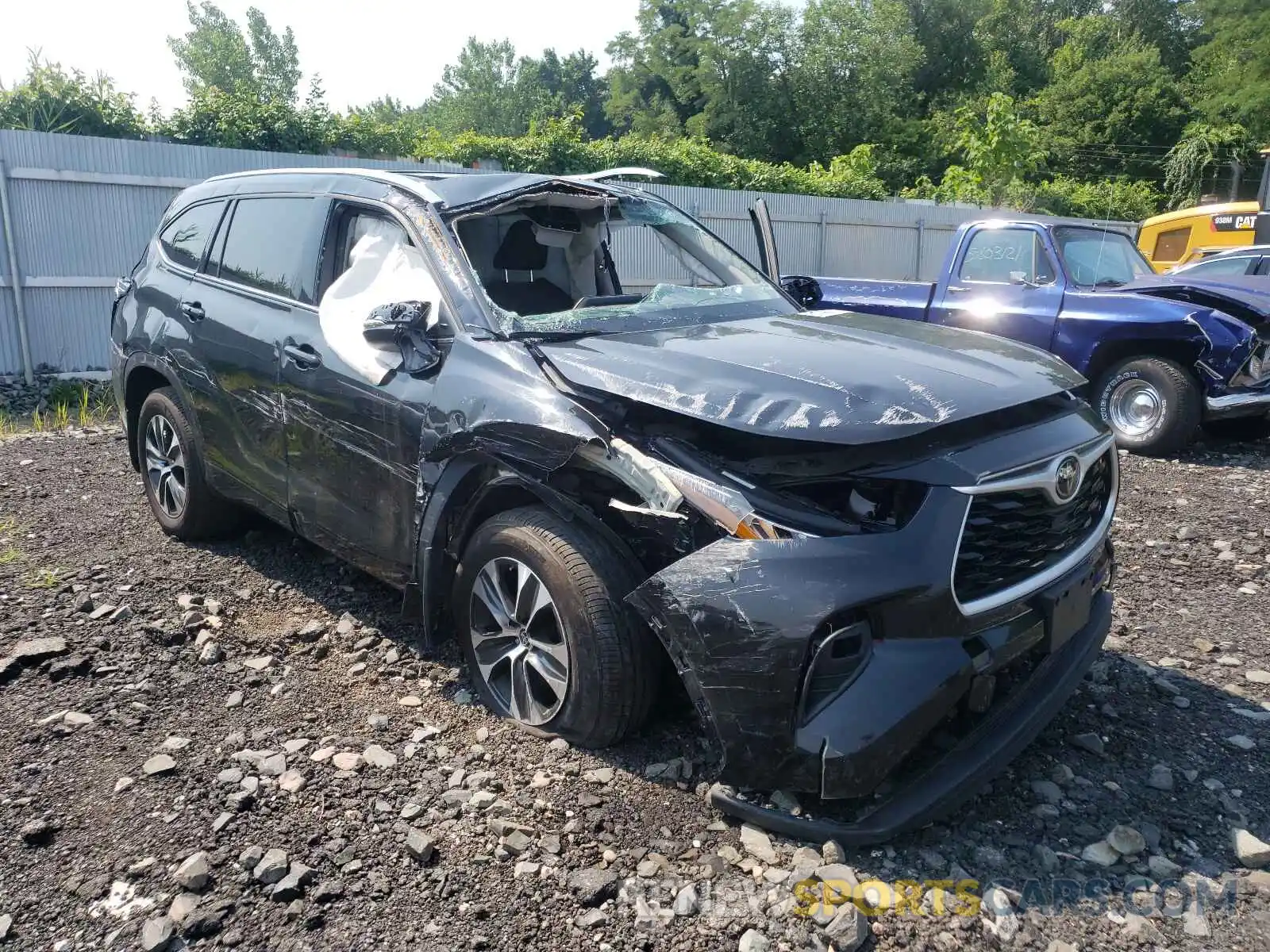 1 Photograph of a damaged car 5TDGZRBH6LS509491 TOYOTA HIGHLANDER 2020