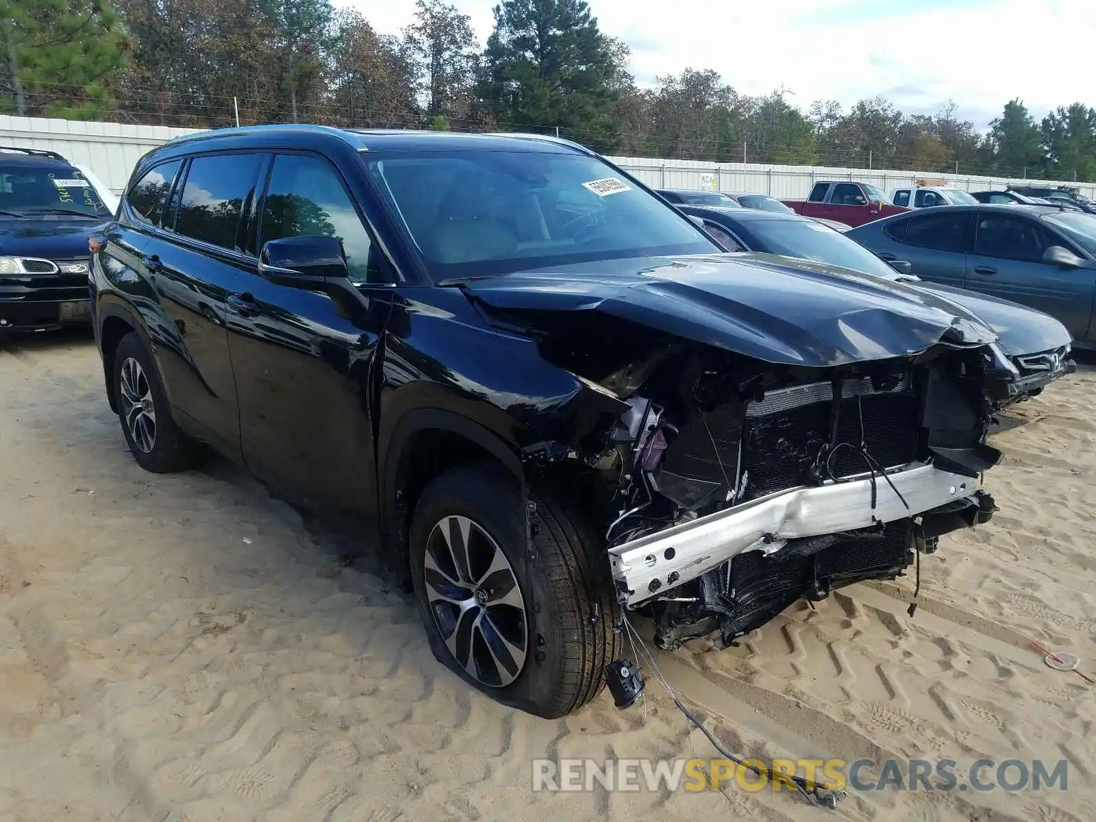 1 Photograph of a damaged car 5TDGZRBH6LS521365 TOYOTA HIGHLANDER 2020