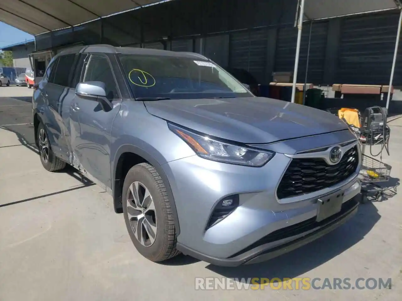 1 Photograph of a damaged car 5TDGZRBH7LS009582 TOYOTA HIGHLANDER 2020