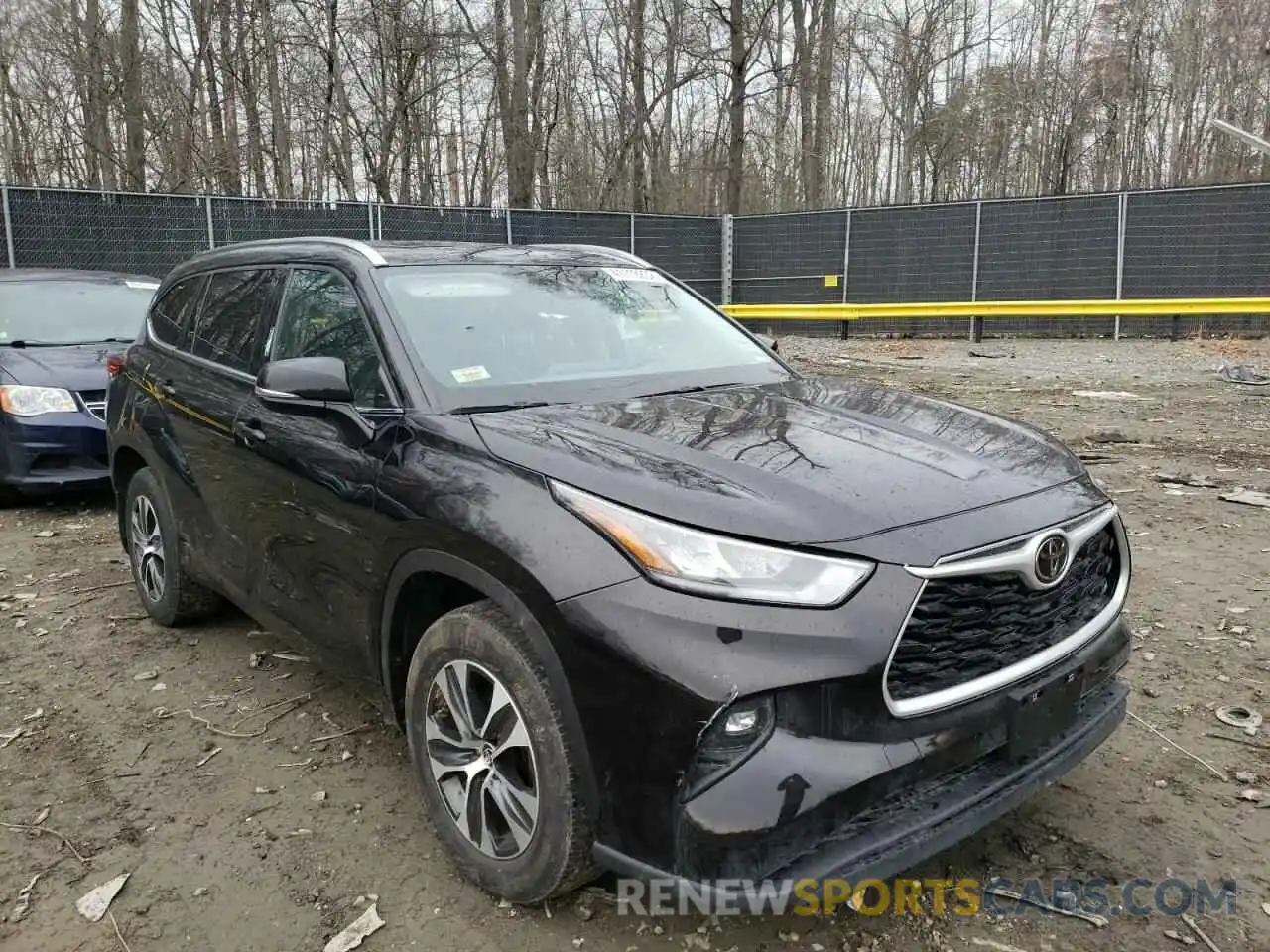 1 Photograph of a damaged car 5TDGZRBH7LS012949 TOYOTA HIGHLANDER 2020