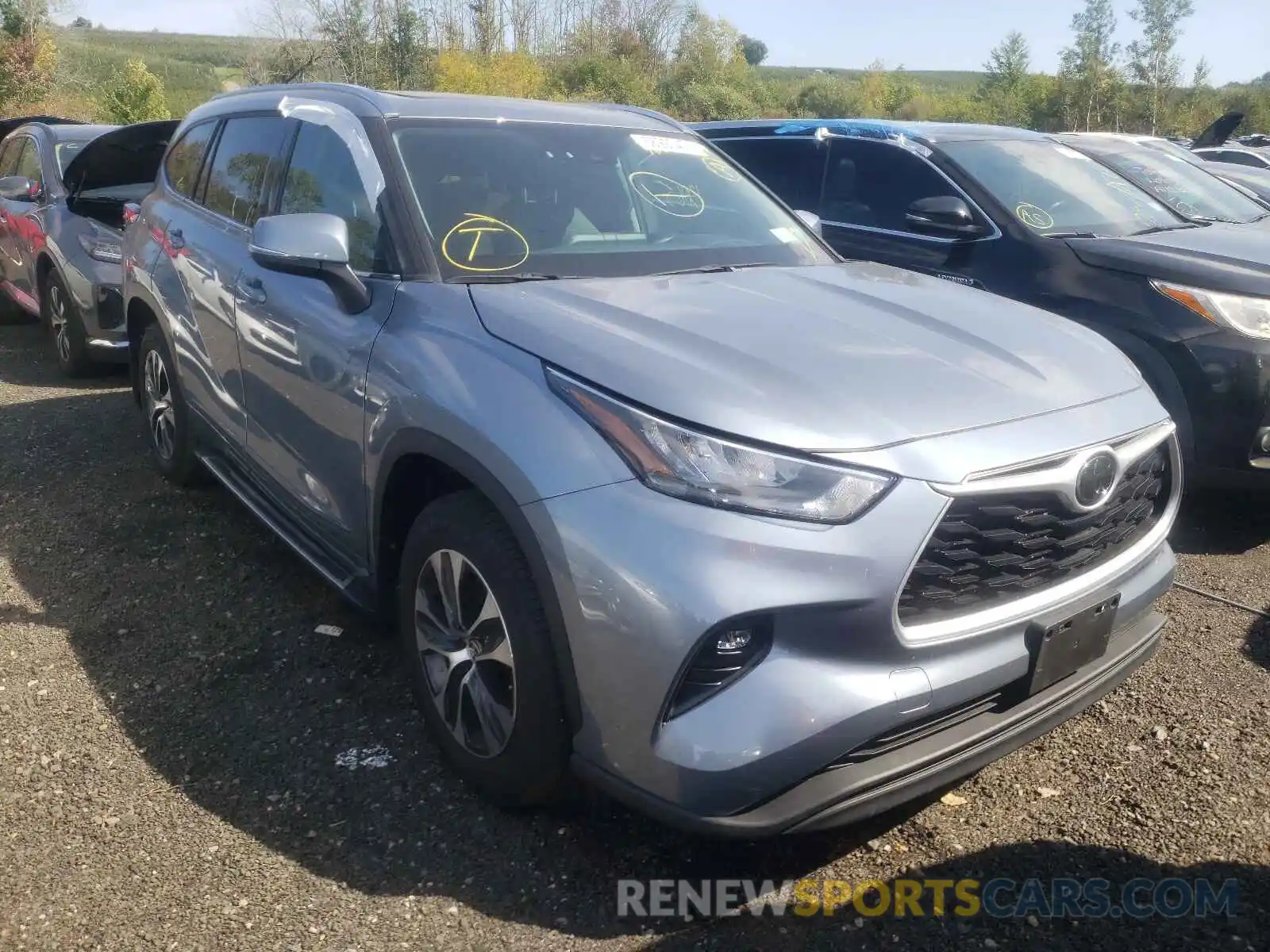 1 Photograph of a damaged car 5TDGZRBH7LS015463 TOYOTA HIGHLANDER 2020