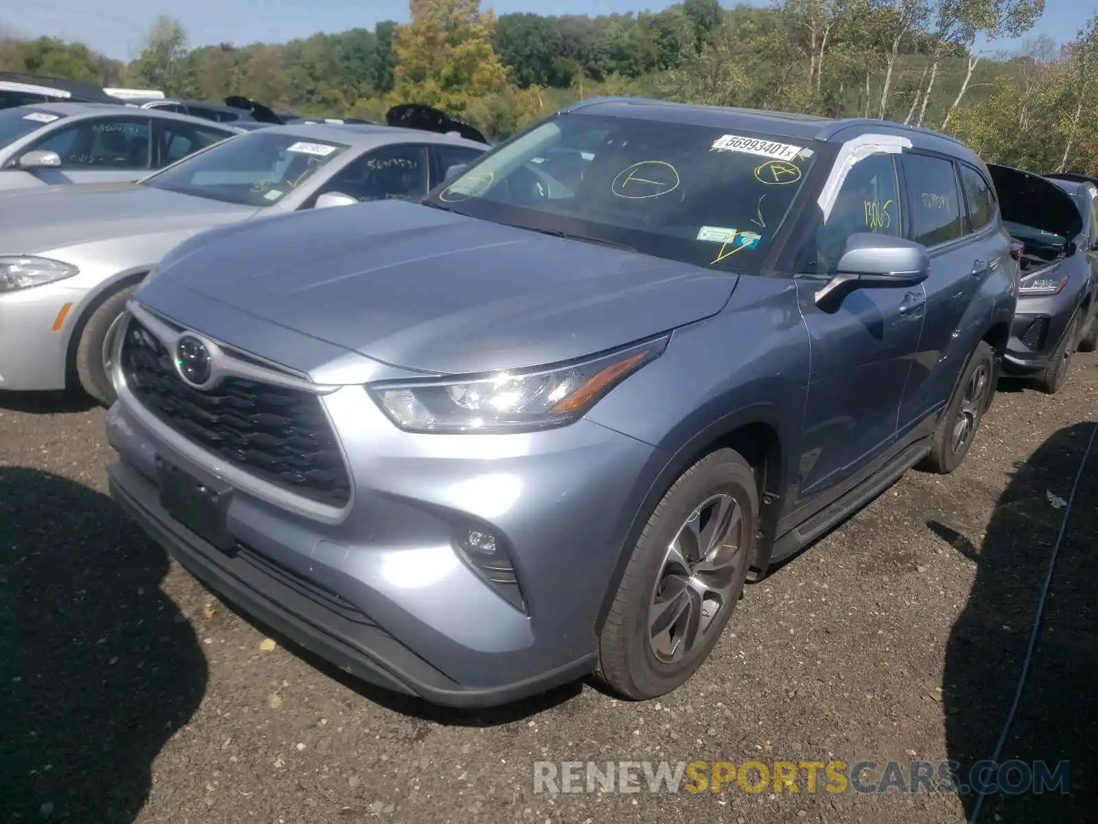 2 Photograph of a damaged car 5TDGZRBH7LS015463 TOYOTA HIGHLANDER 2020